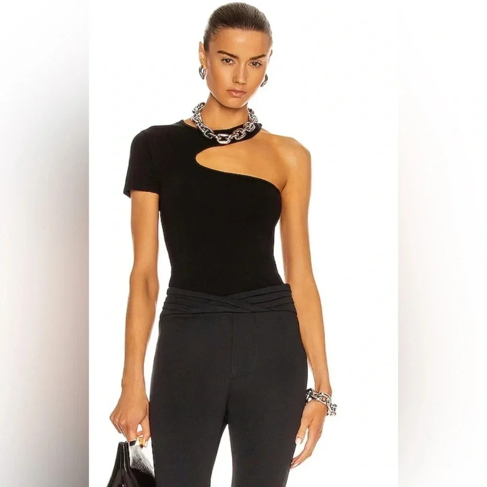 Helmut Lang atop Women’s XS Seamless Cut Out Top Black